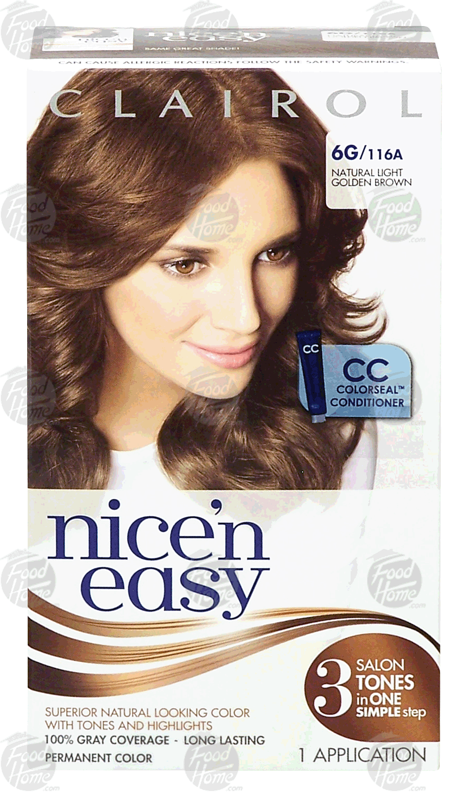 Clairol&nbsp;Nice 'n Easy&nbsp;116a natural light golden brown hair color, level 3 permanent, 100% gray coverage Full-Size Picture